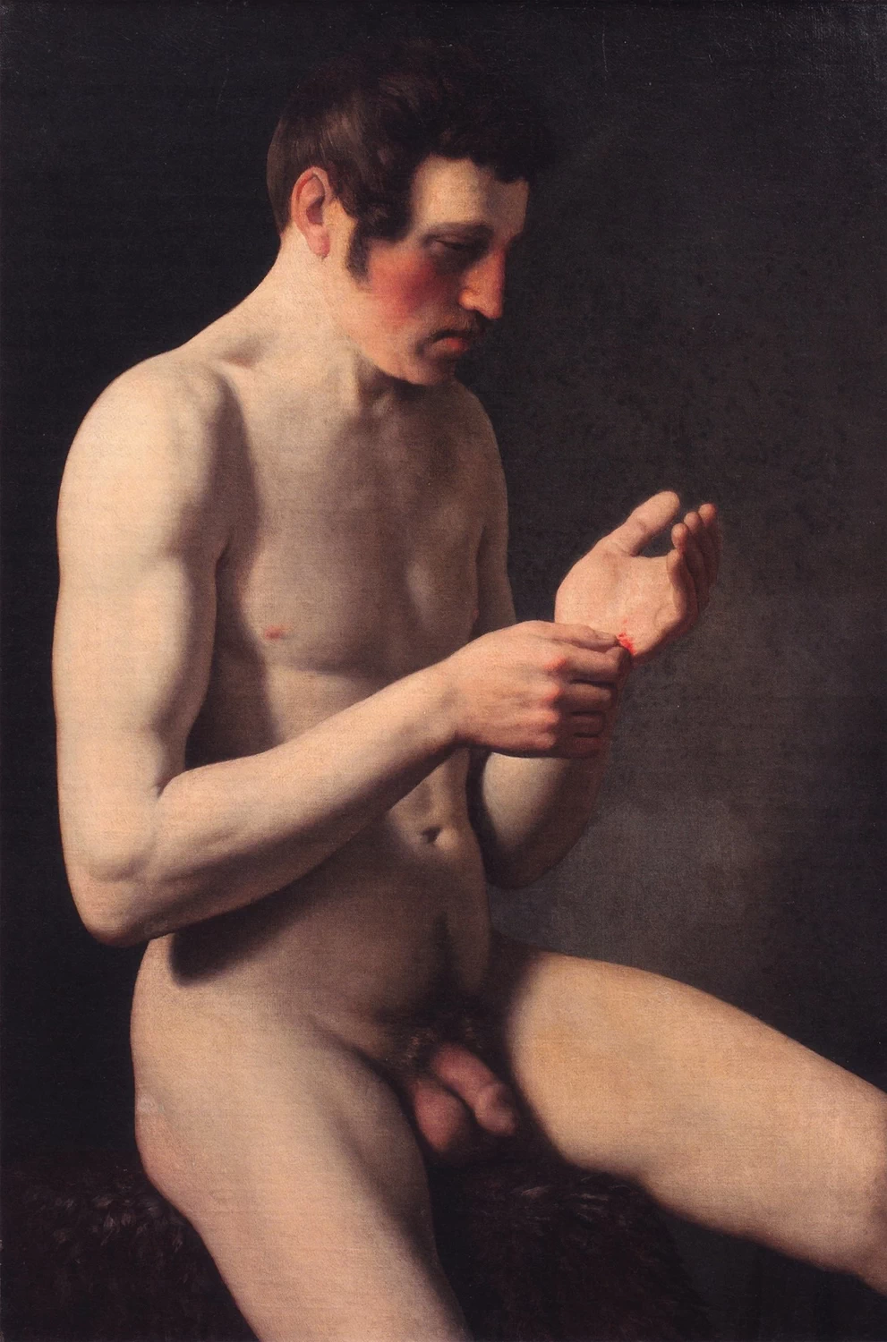 Modello maschile seduto. Peter Kristrup - 1837